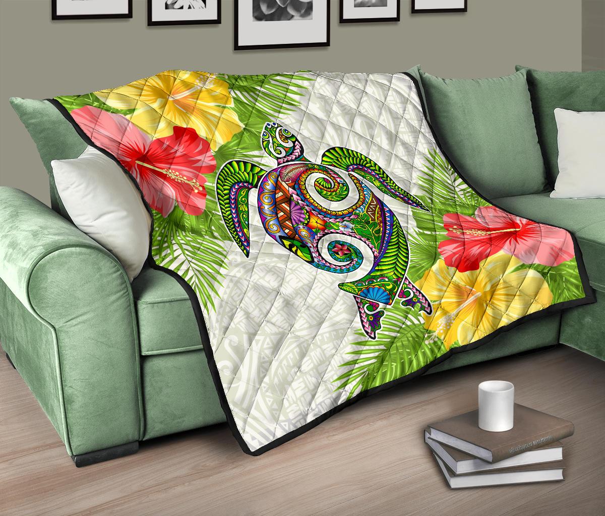 Polynesian Hawaii Quilt Turtle Colorful - Polynesian Pride