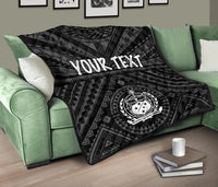 Samoa Personalised Premium Quilt - Samoa Seal In Polynesian Tattoo Style - Polynesian Pride