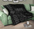 Hawaii Map Kanaka Polynesian Hula Girl Premium Quilt - Grey - Polynesian Pride