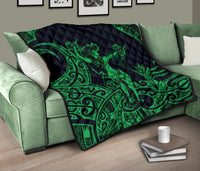 Polynesian Hawaii Premium Quilt - Hula Girl Green - Polynesian Pride