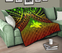 Polynesian Papua New Guinea Premium Quilt - Reggae Vintage Polynesian Patterns - Polynesian Pride