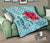Hawaii Polynesian Turtle Hibiscus Blue Premium Quilt - Bless Style - Polynesian Pride
