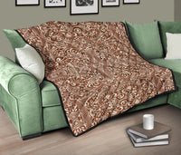 Polynesian Tribal Premium Quilt Brown - Polynesian Pride