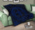 Hawaiian Kakau Honu Arc Blue Polynesian Premium Quilt - Polynesian Pride