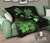Hawaii Hibiscus Map Hidden Polynesian Green Premium Quilt - Polynesian Pride