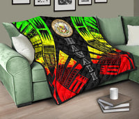 Hawaii Premium Quilt - Hawaii Seal Polynesian Reggae Tattoo - Polynesian Pride