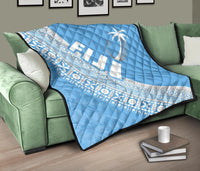 Fiji Tapa Rugby Premium Quilt version Style You Win - Blue - Polynesian Pride