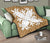Hawaiian Premium Quilt Royal Pattern - Gold - A2 Style - Polynesian Pride