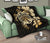 Hawaiian Kanaka Hibiscus Plumeria Mix Polynesian Turtle Premium Quilt Gold AH - Polynesian Pride