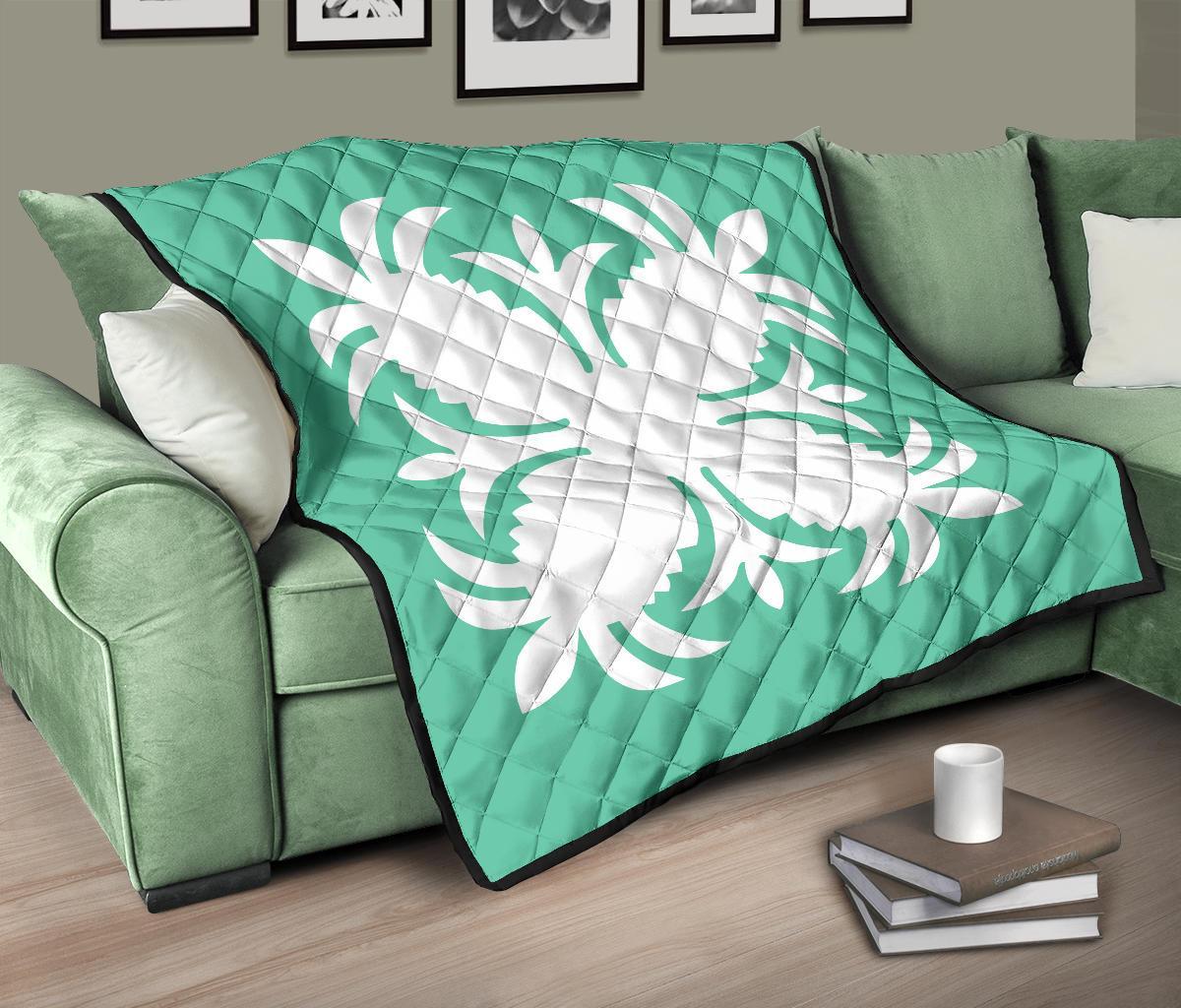 Hawaiian Premium Quilt Royal Pattern - Seafoarm - A2 Style - Polynesian Pride