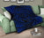 Hawaiian Kanaka Honu Hibiscus Tornando Blue Polynesian Premium Quilt - Polynesian Pride