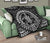 Hawaiian Kakau Honu Arc White Polynesian Premium Quilt - Polynesian Pride