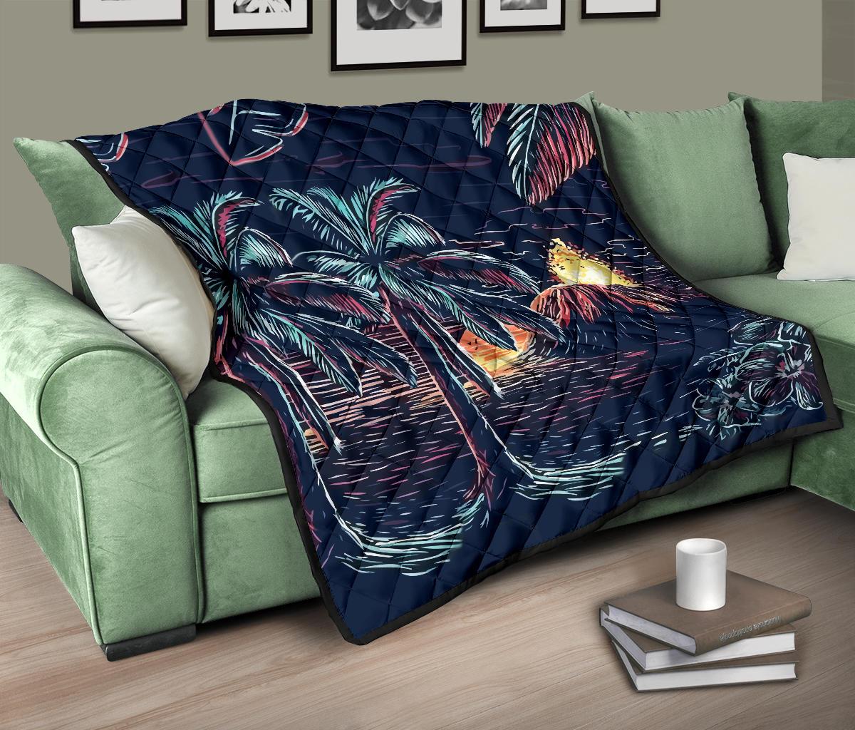 Night On The Land Premium Quilt - Polynesian Pride