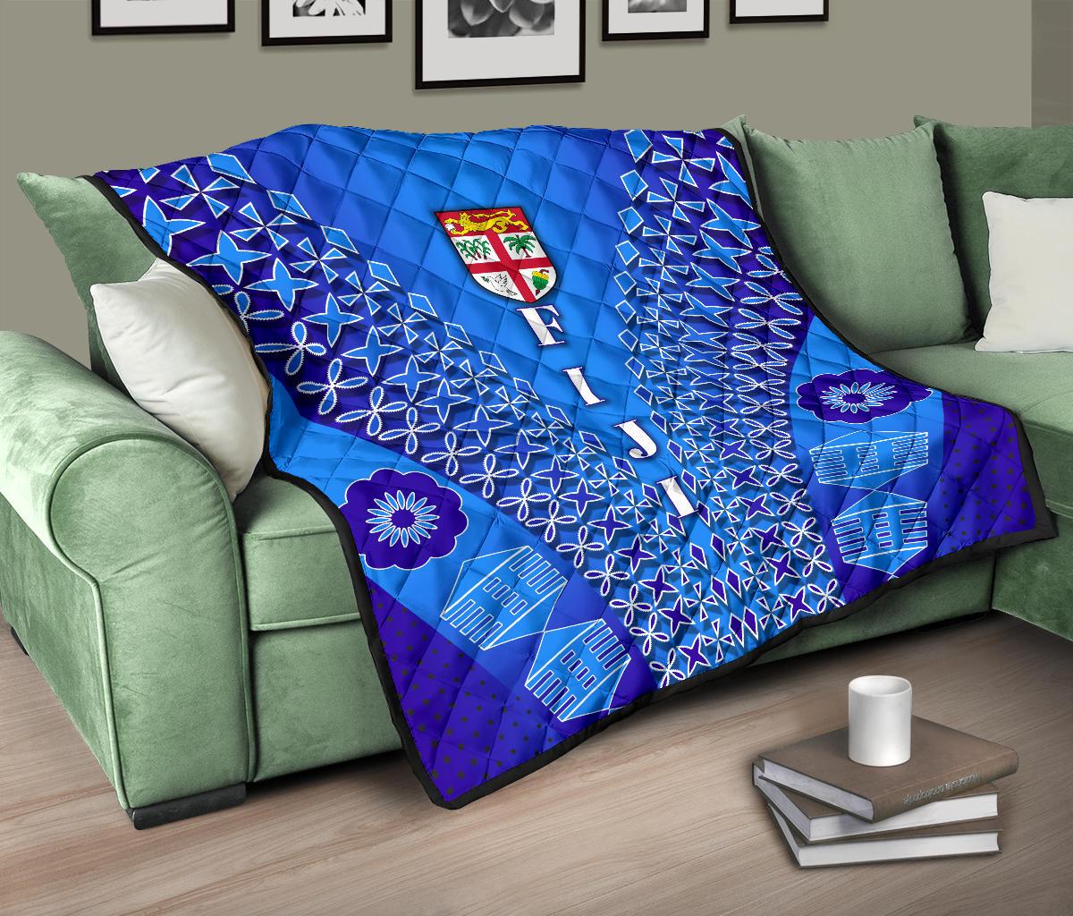 Fiji Drua Premium Quilt Tapa - Polynesian Pride