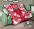 Tahiti Premium Quilt - Tahiti Flag Polynesian White Tattoo (Red) - Polynesian Pride