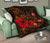 Polynesian Hawaii Premium Quilt - Humpback Whale with Hibiscus (Golden) - Polynesian Pride