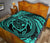 Hawaiian Kanaka Honu Hibiscus Tornando Turquoise Polynesian Premium Quilt - Polynesian Pride