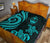 Guam Polynesian Premium Quilt - Turquoise Tentacle Turtle - Polynesian Pride