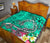 Hawaii Premium Quilt - Turtle Plumeria Polynesian Tattoo Turquoise Color - Polynesian Pride