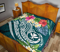 Polynesian Hawaii Kanaka Maoli Premium Quilt - Summer Plumeria - Polynesian Pride