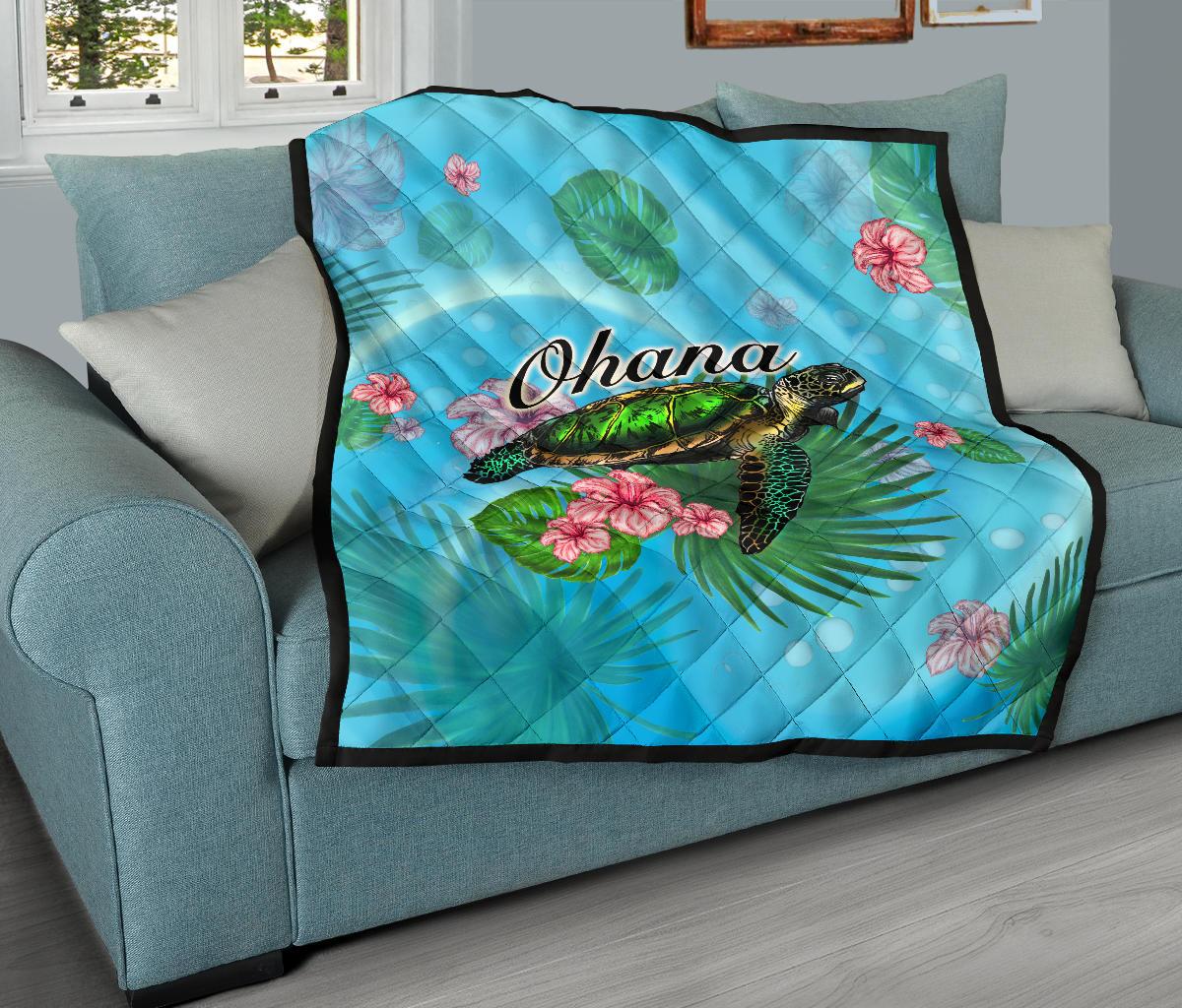 Ohana Turtle Premium Quilt - Polynesian Pride