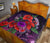 Polynesian Hawaii Premium Quilt - Purple Hibiscus Turtle Flowing - Polynesian Pride