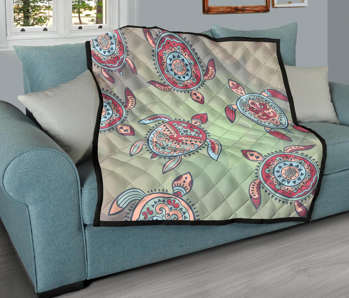 Turtle Color Premium Quilt - Polynesian Pride