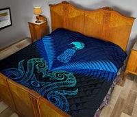 Maori Manaia New Zealand Premium Quilt Blue - Polynesian Pride