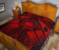 Samoa Polynesian Premium Quilt - Samoa Red Seal with Polynesian Tattoo - Polynesian Pride