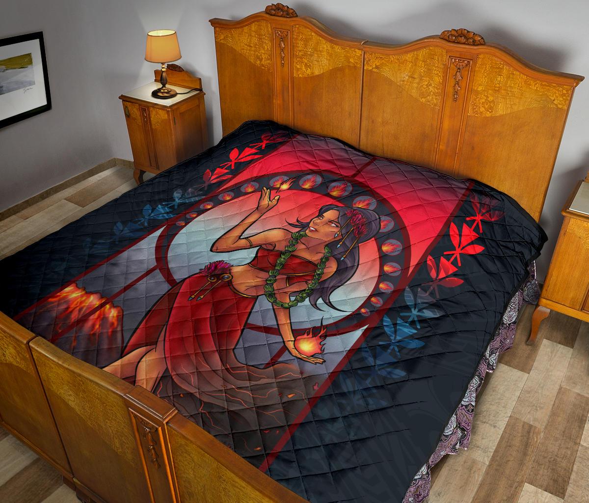 Hawaii Polynesian Quilt - Hawaiian Madame Pele - Polynesian Pride