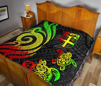 Fiji Polynesian Premium Quilt - Reggae Tentacle Turtle - Polynesian Pride