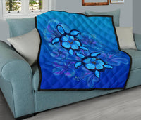 Turtle Hibiscus Ocean Premium Quilt - Polynesian Pride