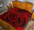 Hawaiian Kanaka Honu Hibiscus Tornando Red Polynesian Premium Quilt - Polynesian Pride