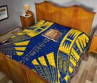 Tokelau Premium Quilt - Tokelau Coat Of Arms Polynesian Yellow Tattoo - Polynesian Pride