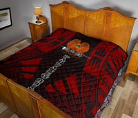 Papua New Guinea Premium Quilt - Papua New Guinea Coat Of Arsms Polynesian Red Tattoo - Polynesian Pride