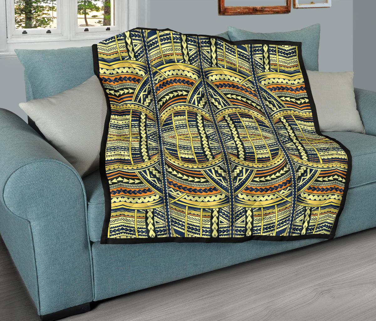 Polynesian Premium Quilt Yellow - Polynesian Pride