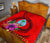 Guam Polynesian Premium Quilt - Floral With Seal Red - Polynesian Pride