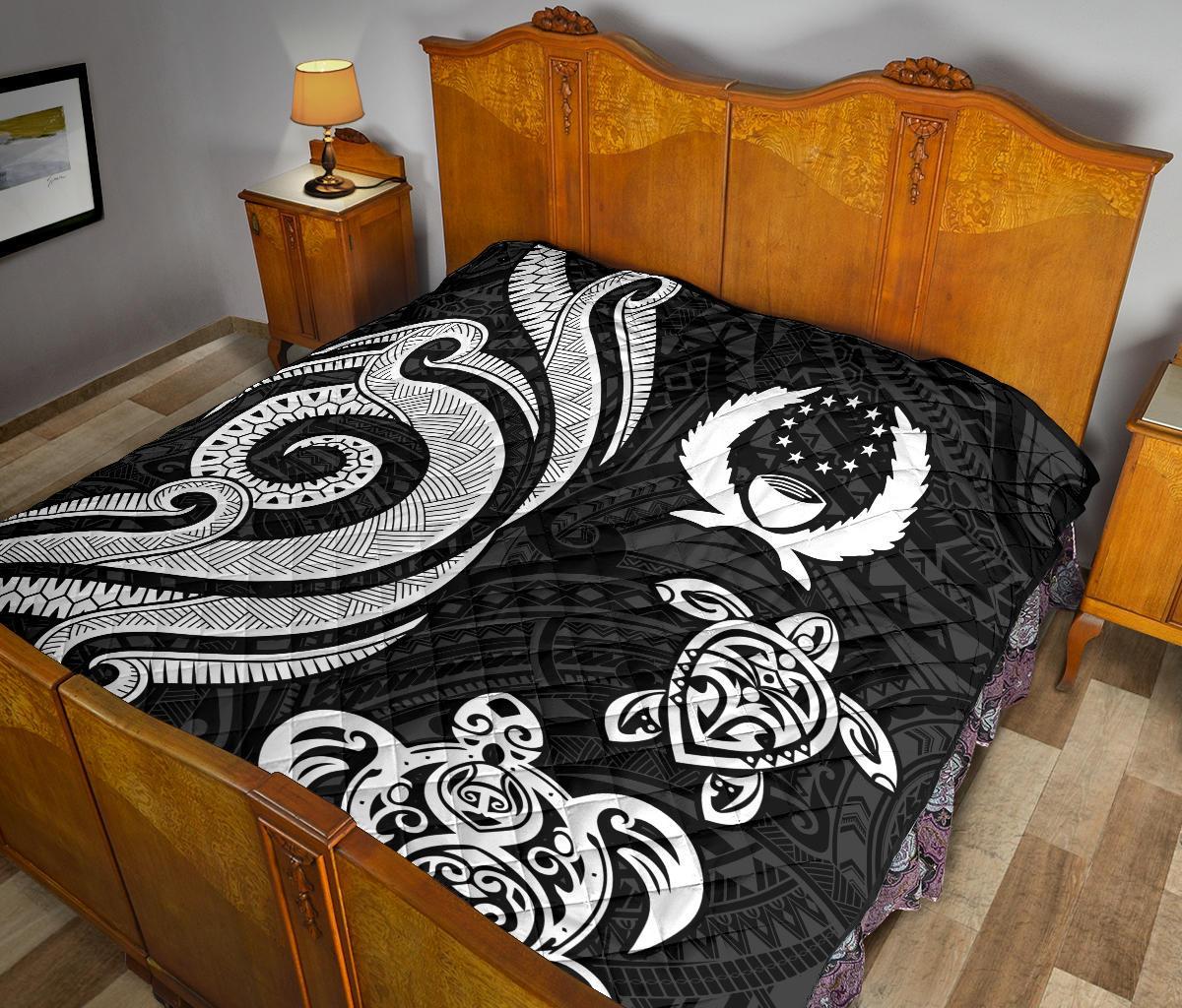 Pohnpei Premium Quilt - White Tentacle Turtle - Polynesian Pride
