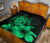 Hawaii Hibiscus Premium Quilt - Turtle Map - Pastel Green - Polynesian Pride