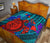 Hawaii Polynesian Premium Quilt - Hawaii Red Turtle Map & Purple Hibiscus - Polynesian Pride