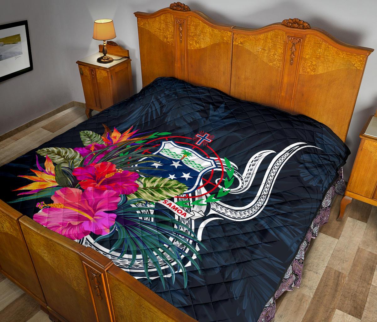 Samoa Polynesian Premium Quilt - Tropical Flowers - Polynesian Pride