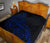 Hawaii Map Turtle Hibiscus Divise Blue Polynesian Premium Quilt - Polynesian Pride