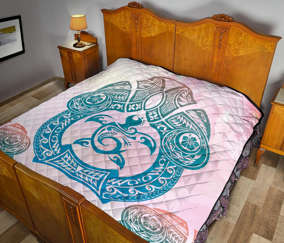 Hawaii Premium Quilt Polynesian Turtle Hawaiian Premium Quilt - TTHS Style - Polynesian Pride