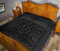 Hawaii Polyensian Turtle Premium Quilt Grey - Polynesian Pride