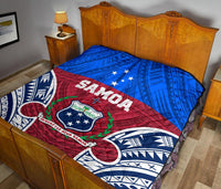 Samoa Polynesian Premium Quilt - Samoan Pattern With Seal - Polynesian Pride