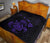Hawaii Turtle Hibicus Map Premium Quilt - Purple - Polynesian Pride