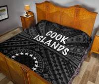 Cook Island Premium Quilt - Seal With Polynesian Tattoo Style ( Black) - Polynesian Pride