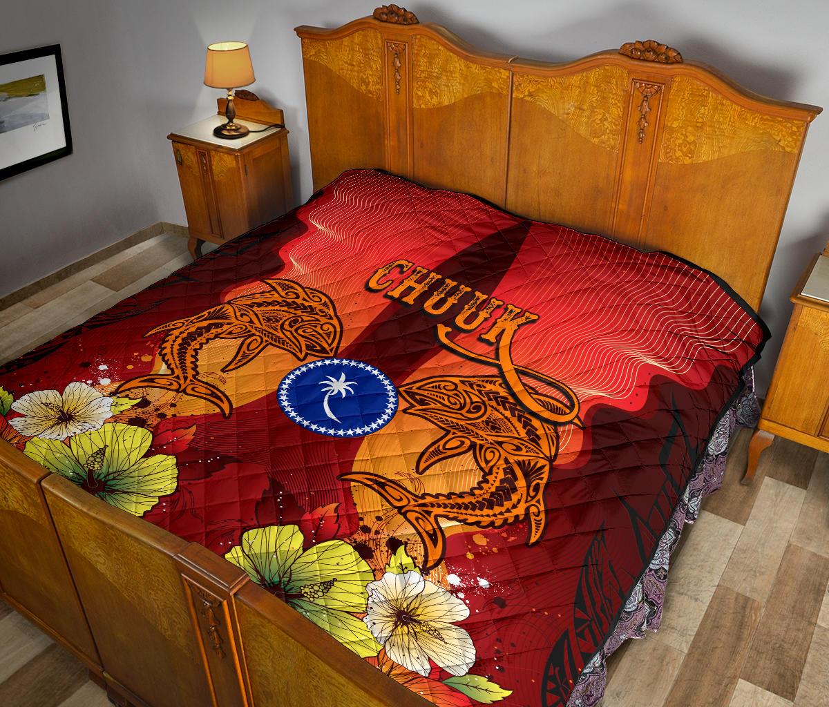 Chuuk Premium Quilt - Tribal Tuna Fish - Polynesian Pride