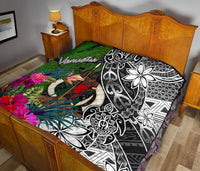 Vanuatu Premium Quilt - Turtle Plumeria Banana Leaf - Polynesian Pride