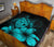 Hawaii Hibiscus Premium Quilt - Turtle Map - Turquoise - Polynesian Pride
